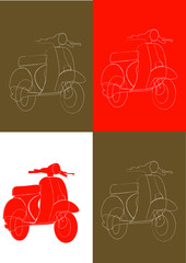 Obraz premium carré rouge et marron