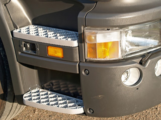 Step of truck car, close-up