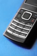 Keypad of a modern GSM/UMTS cell phone. Short depth of field.