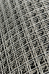 Metal net in close up