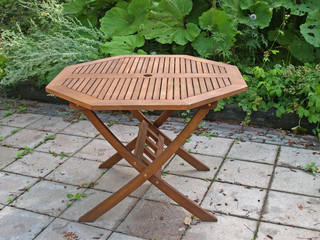 Outdoor table, close-up