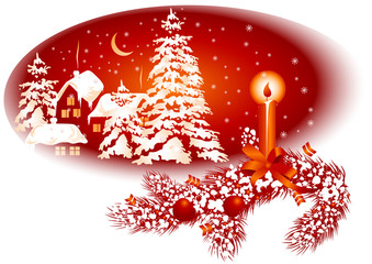 Background for Christmas card red color