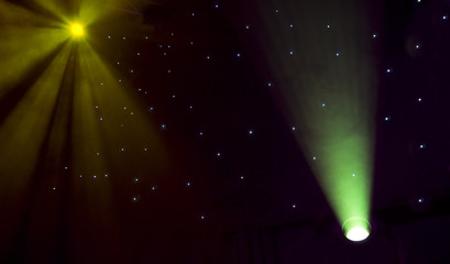 Stage green lights - prepared for production and shooting