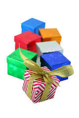 Gift pack, present over the white background with clipping path