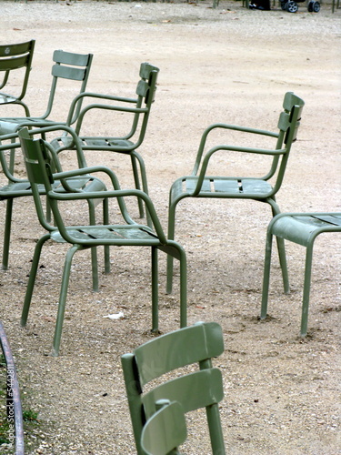 "Chaises de fer, jardins du Luxembourg, Paris" photo libre de droits