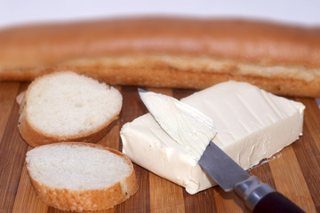 A still-life with butter and bread