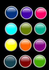 boutons colorés vectoriel