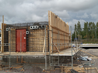 Building bombshelter, general view