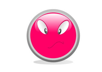 smiley rose  en colère