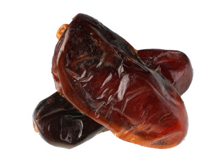 Date brown fruit isolated on white background