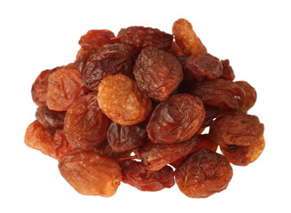 Group browh raisin isolated on white background