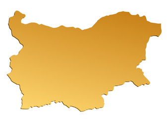 Carte de la Bulgarie marron