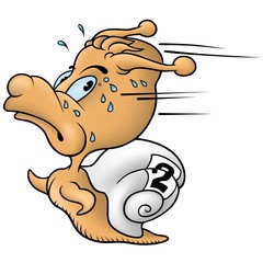 Snail sprinter  - cartoon illustration