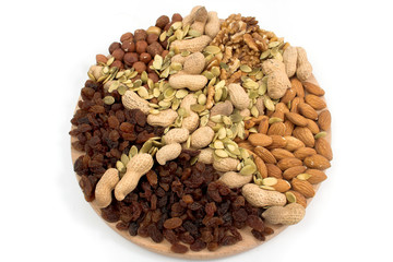 mixed nuts and dried fruits