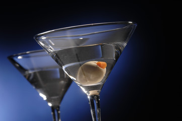 martini and olive