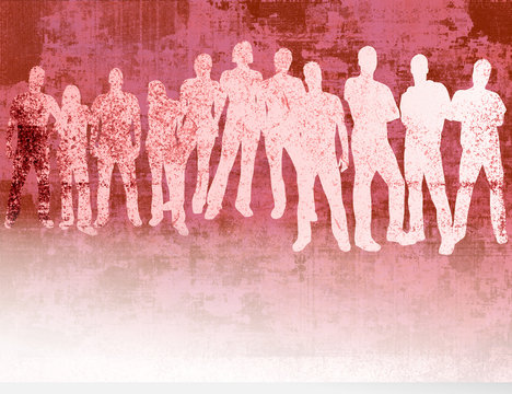 textures style of people silhouettes 