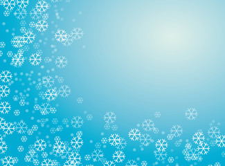 flocon de neige fond bleu