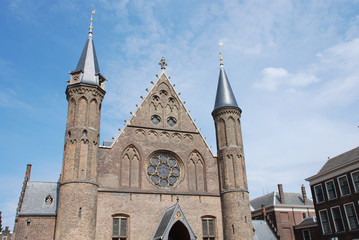 Fototapeta na wymiar Izby parlamentu w Hadze, miasto w Holandii.
