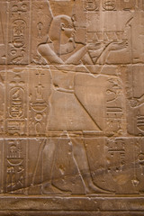 Bar-relief on the walls of the Temple of Luxor