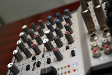 Naklejka premium The retro vision control desk when in use