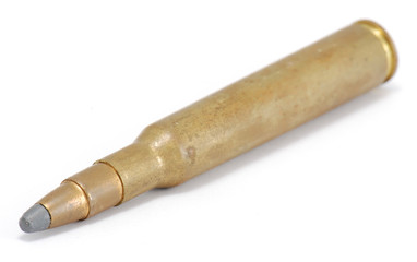 Bullet on white background