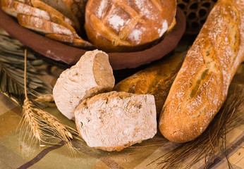 Various baked bread