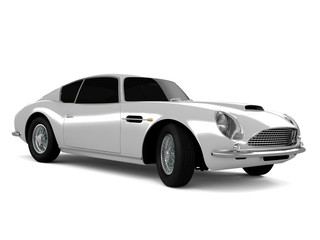 Obraz na płótnie Canvas Silvery Classical Sports Car