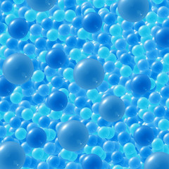 Background with 3D balls in shades of blue