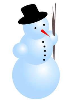 snowman isolated on a white background