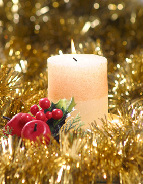 Velas con espumillon