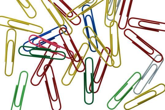 background from abstract office paper clips.