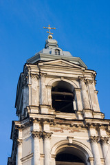 Fototapeta na wymiar christian church bell tower of Saint-Petersburg, Russia