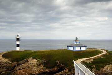 Fototapeta na wymiar small lighthouse at the coast of north of spain