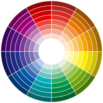 roue chromatique de 96 couleurs Illustration Stock | Adobe Stock