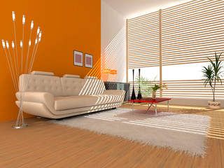 Interior of a hall with a soft zone