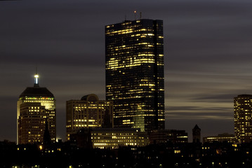 Fototapeta na wymiar Boston skyline at dusk