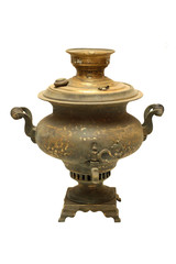 Old russian bronze samovar