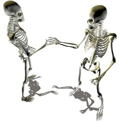 Skelett-Handschlag