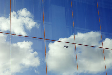 Airplane reflection