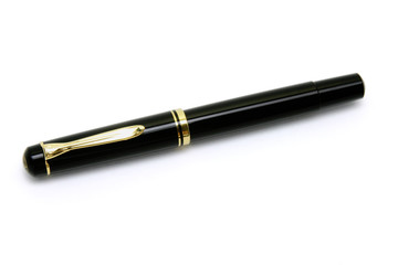 Black fountain pen with gold trimmings 
