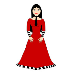 Gothic Girl With Tie