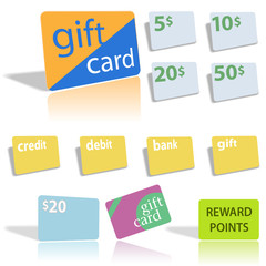 Gift Credit Debit Bank Cards