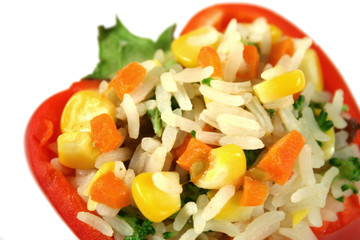 Delicious stuffed pepper ready to serve.