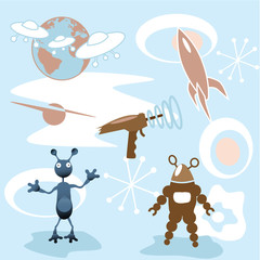 Retro 50's Outer Space Set © Michael Brown