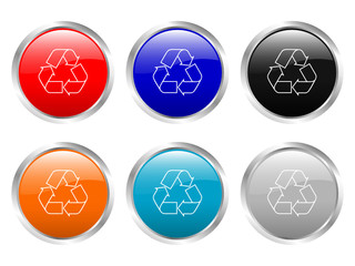 glossy buttons recycle