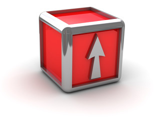Red box with arrow (image can be used for printing or web)