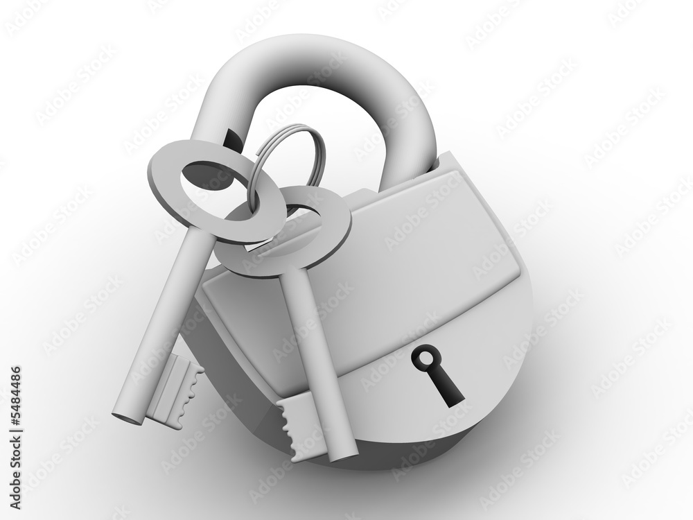 Poster Padlock with keys