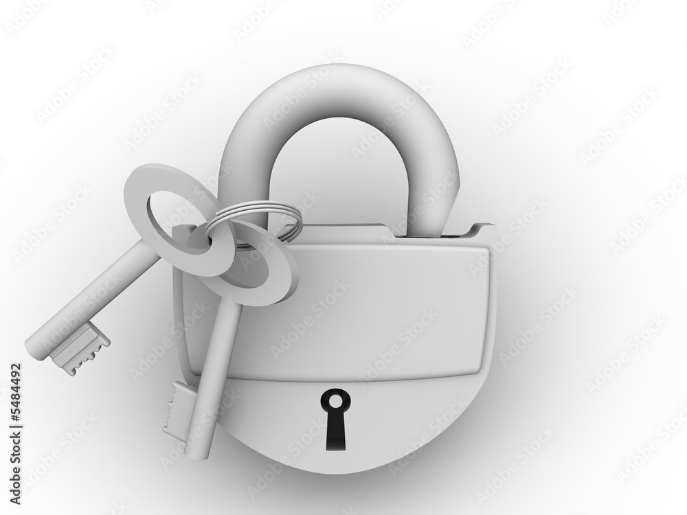 Poster Padlock with keys
