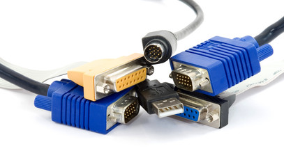 connection cocnept - cables studio isolated
