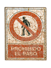 No pedestrians traffic sign